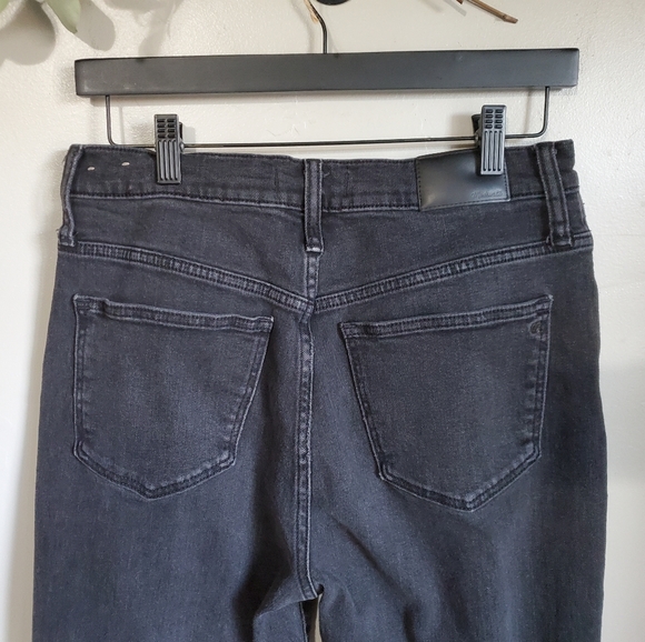 Madewell Black Distressed High-Rise Slim Crop Boyjean - Picture 8 of 11